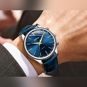 NWT WOKAI Blue and Silver Unisex Watch